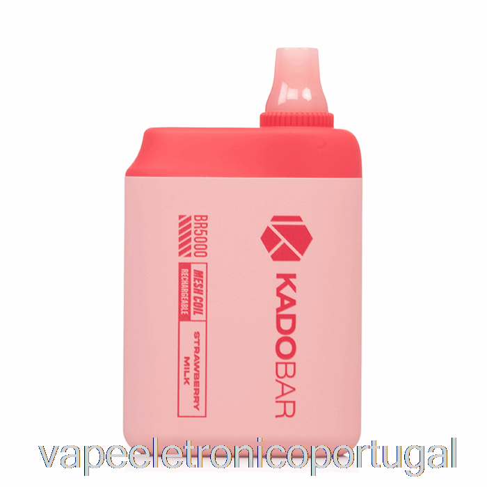 Vape Eletrônico Kado Bar Br5000 Leite Morango Descartável